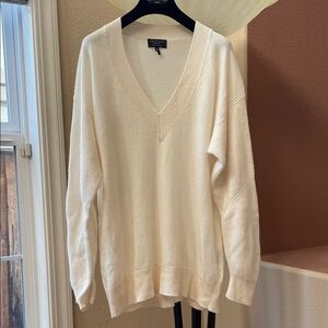 rag & bone  Cream V-Neck cashmere Sweater